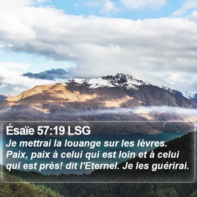 Ésaïe 57:19 LSG Bible Verse Image