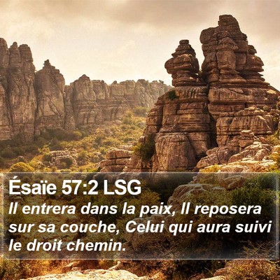 Ésaïe 57:2 LSG Bible Verse Image
