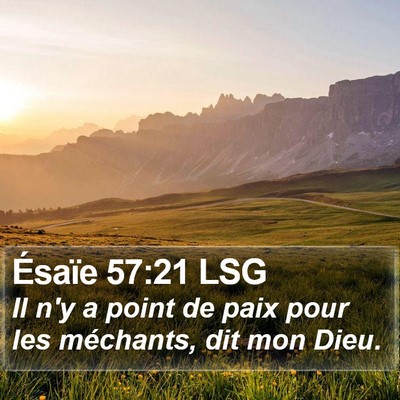 Ésaïe 57:21 LSG Bible Verse Image