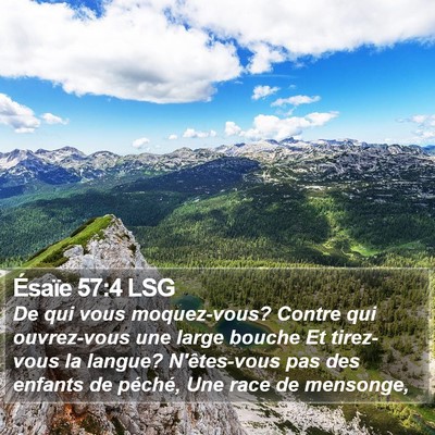Ésaïe 57:4 LSG Bible Verse Image