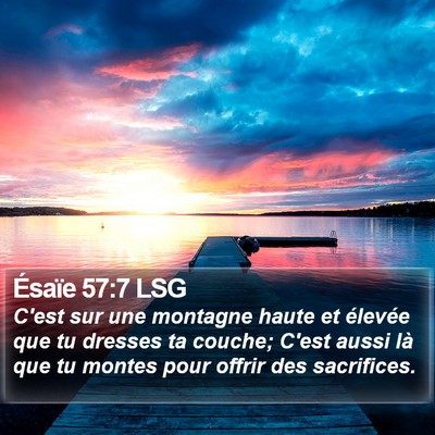 Ésaïe 57:7 LSG Bible Verse Image