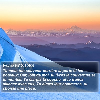 Ésaïe 57:8 LSG Bible Verse Image