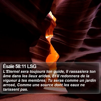Ésaïe 58:11 LSG Bible Verse Image
