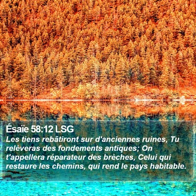 Ésaïe 58:12 LSG Bible Verse Image