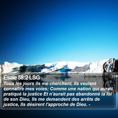 Ésaïe 58:2 LSG Bible Verse Image