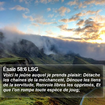 Ésaïe 58:6 LSG Bible Verse Image