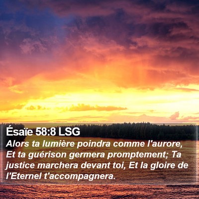 Ésaïe 58:8 LSG Bible Verse Image