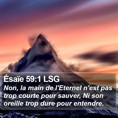 Ésaïe 59:1 LSG Bible Verse Image