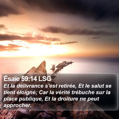 Ésaïe 59:14 LSG Bible Verse Image