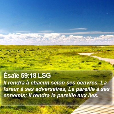 Ésaïe 59:18 LSG Bible Verse Image