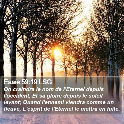 Ésaïe 59:19 LSG Bible Verse Image