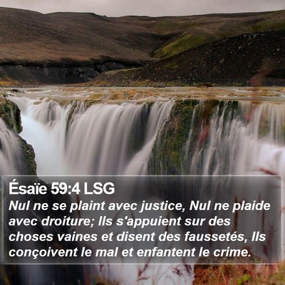 Ésaïe 59:4 LSG Bible Verse Image