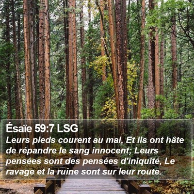 Ésaïe 59:7 LSG Bible Verse Image