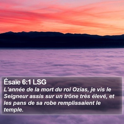 Ésaïe 6:1 LSG Bible Verse Image
