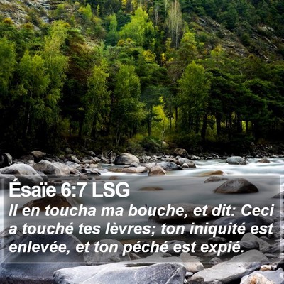 Ésaïe 6:7 LSG Bible Verse Image