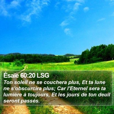 Ésaïe 60:20 LSG Bible Verse Image