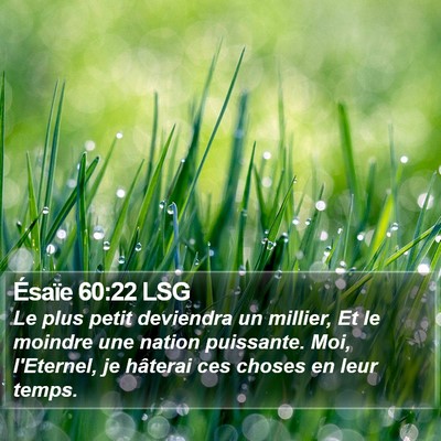 Ésaïe 60:22 LSG Bible Verse Image