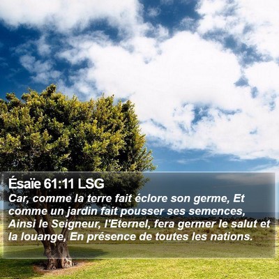 Ésaïe 61:11 LSG Bible Verse Image