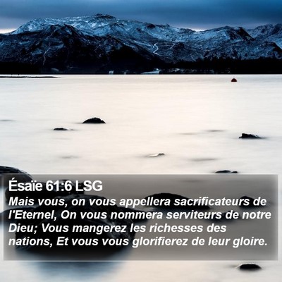 Ésaïe 61:6 LSG Bible Verse Image
