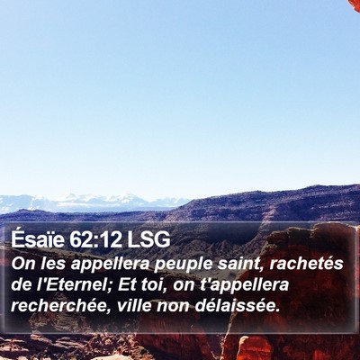 Ésaïe 62:12 LSG Bible Verse Image