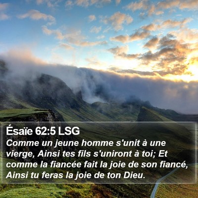Ésaïe 62:5 LSG Bible Verse Image