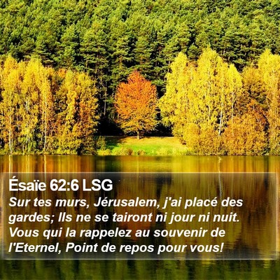 Ésaïe 62:6 LSG Bible Verse Image