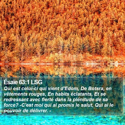 Ésaïe 63:1 LSG Bible Verse Image