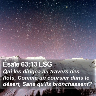 Ésaïe 63:13 LSG Bible Verse Image