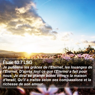 Ésaïe 63:7 LSG Bible Verse Image