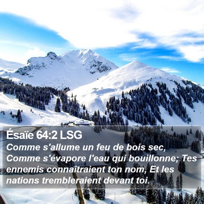 Ésaïe 64:2 LSG Bible Verse Image