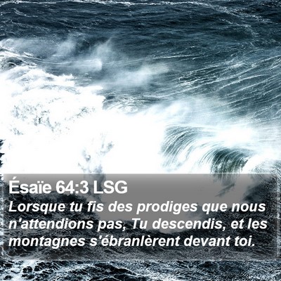 Ésaïe 64:3 LSG Bible Verse Image