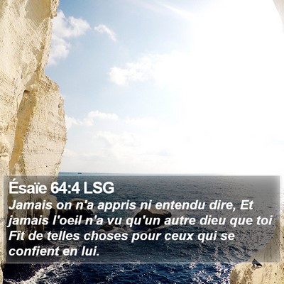 Ésaïe 64:4 LSG Bible Verse Image