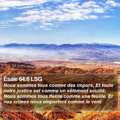 Ésaïe 64:6 LSG Bible Verse Image