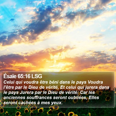 Ésaïe 65:16 LSG Bible Verse Image