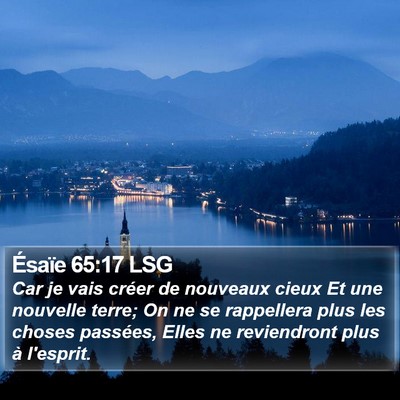 Ésaïe 65:17 LSG Bible Verse Image
