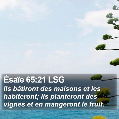Ésaïe 65:21 LSG Bible Verse Image