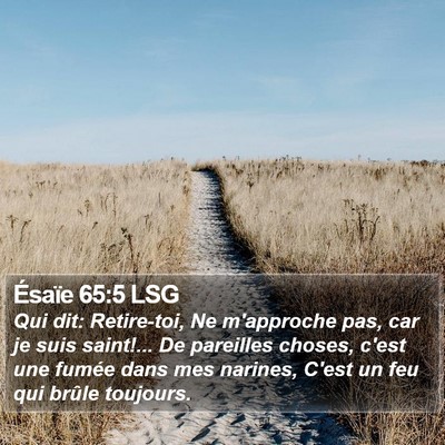 Ésaïe 65:5 LSG Bible Verse Image