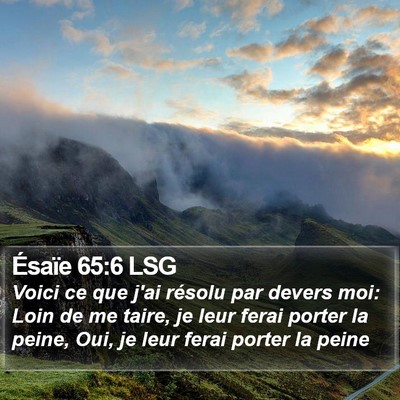 Ésaïe 65:6 LSG Bible Verse Image