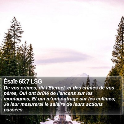 Ésaïe 65:7 LSG Bible Verse Image