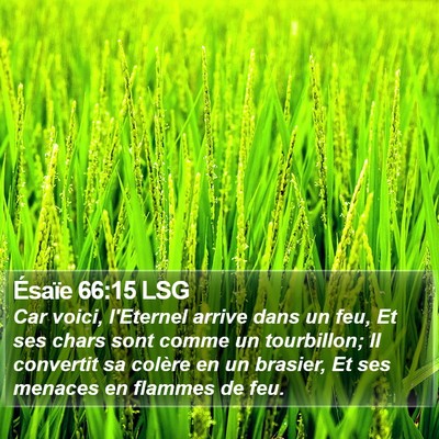 Ésaïe 66:15 LSG Bible Verse Image