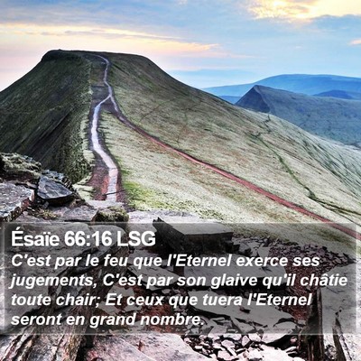 Ésaïe 66:16 LSG Bible Verse Image