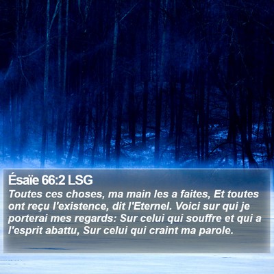 Ésaïe 66:2 LSG Bible Verse Image
