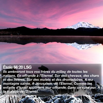Ésaïe 66:20 LSG Bible Verse Image