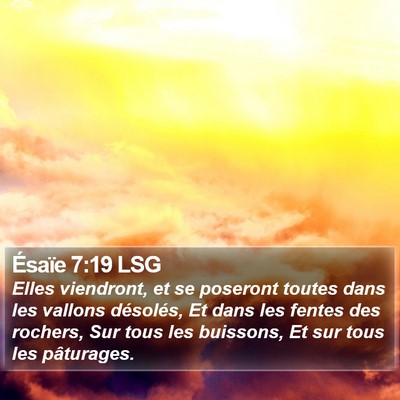 Ésaïe 7:19 LSG Bible Verse Image