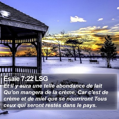 Ésaïe 7:22 LSG Bible Verse Image