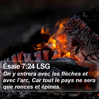Ésaïe 7:24 LSG Bible Verse Image