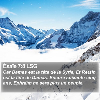 Ésaïe 7:8 LSG Bible Verse Image