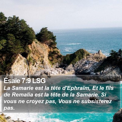 Ésaïe 7:9 LSG Bible Verse Image