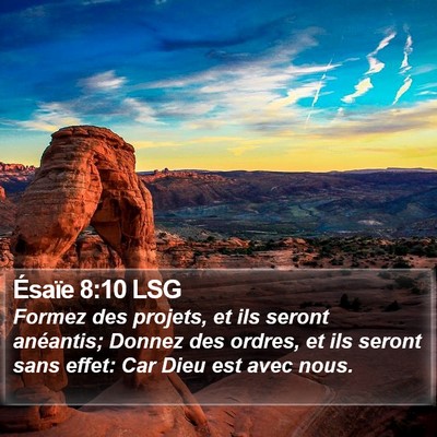 Ésaïe 8:10 LSG Bible Verse Image