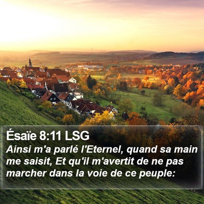 Ésaïe 8:11 LSG Bible Verse Image